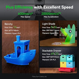 Creality K1C 3D Printer, 600mm/s High-Speed Auto Leveling Clog-Free Robust Direct Extruder K1 SE Upgraded 3D Printer with AI Camera 300??C Printing Silent Mode Support Carbon Fiber Filaments